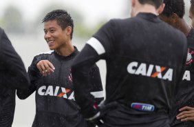 Durante o treino desta manh no CT Joaquim Grava, no Parque Ecolgico do Tiete. O prximo jogo da equipe ser amanh, domingo, dia 27/01, contra o Mirassol, no estdio Jos Maia, vlido pela 3 rodada do Campeonato Paulista de 2013