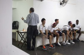 Nos vestiários antes da partida entre Mirassol x Corinthians realizada esta tarde no estádio José Maia, jogo válido pela 3ª rodada do Campeonato Paulista de 2013
