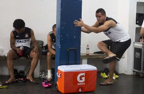 Nos vestirios antes da partida entre Mirassol x Corinthians realizada esta tarde no estdio Jos Maia, jogo vlido pela 3 rodada do Campeonato Paulista de 2013