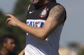 Durante o treino desta manh no CT Joaquim Grava, no Parque Ecolgico do Tiete. O prximo jogo da equipe ser amanh, domingo, 03/02, contra o Oeste, de Itpolis, no estdio do Pacaembu, vlido pela 5 rodada do Campeonato Paulista de 2013