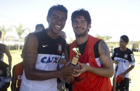 Durante o treino desta manh no CT Joaquim Grava, no Parque Ecolgico do Tiete. O prximo jogo da equipe ser amanh, domingo, 03/02, contra o Oeste, de Itpolis, no estdio do Pacaembu, vlido pela 5 rodada do Campeonato Paulista de 2013