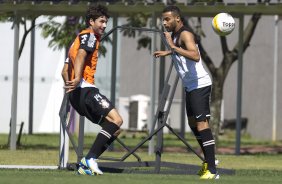 Durante o treino desta manh no CT Joaquim Grava, no Parque Ecolgico do Tiete. O prximo jogo da equipe ser amanh, domingo, 03/02, contra o Oeste, de Itpolis, no estdio do Pacaembu, vlido pela 5 rodada do Campeonato Paulista de 2013