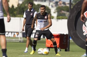 Durante o treino desta manh no CT Joaquim Grava, no Parque Ecolgico do Tiete. O prximo jogo da equipe ser amanh, domingo, 03/02, contra o Oeste, de Itpolis, no estdio do Pacaembu, vlido pela 5 rodada do Campeonato Paulista de 2013