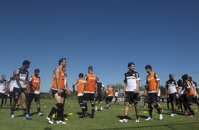 Durante o treino desta manh no CT Joaquim Grava, no Parque Ecolgico do Tiete. O prximo jogo da equipe ser amanh, domingo, 03/02, contra o Oeste, de Itpolis, no estdio do Pacaembu, vlido pela 5 rodada do Campeonato Paulista de 2013