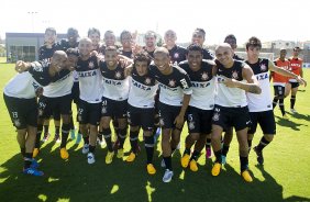 Durante o treino desta manh no CT Joaquim Grava, no Parque Ecolgico do Tiete. O prximo jogo da equipe ser amanh, domingo, 03/02, contra o Oeste, de Itpolis, no estdio do Pacaembu, vlido pela 5 rodada do Campeonato Paulista de 2013