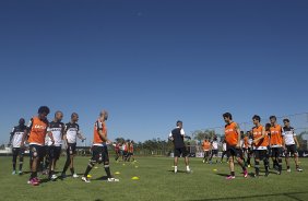 Durante o treino desta manh no CT Joaquim Grava, no Parque Ecolgico do Tiete. O prximo jogo da equipe ser amanh, domingo, 03/02, contra o Oeste, de Itpolis, no estdio do Pacaembu, vlido pela 5 rodada do Campeonato Paulista de 2013