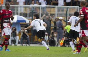 Durante a partida entre Corinthians x Oeste, de Itpolis realizada esta tarde no estdio do Pacaembu, jogo vlido pela 5 rodada do Campeonato Paulista de 2013