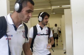 Nos vestiários antes da partida entre Corinthians x Oeste, de Itápolis realizada esta tarde no estádio do Pacaembu, jogo válido pela 5ª rodada do Campeonato Paulista de 2013