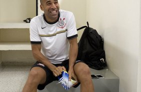 Nos vestirios antes da partida entre Corinthians x So Caetano realizada esta tarde no estdio do Pacaembu, jogo vlido pela 7 rodada do Campeonato Paulista de 2013