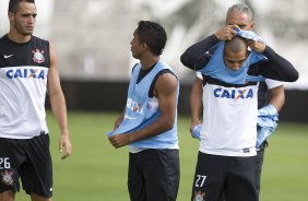 Durante o treino desta tarde no CT Joaquim Grava, no Parque Ecolgico do Tiete. O prximo jogo da equipe ser domingo, 17/02, contra o Palmeiras, no estdio do Pacaembu, vlido pela 8 rodada do Campeonato Paulista de 2013