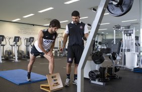 Durante o treino desta tarde no CT Joaquim Grava, no Parque Ecolgico do Tiete. O prximo jogo da equipe ser domingo, 17/02, contra o Palmeiras, no estdio do Pacaembu, vlido pela 8 rodada do Campeonato Paulista de 2013