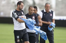 Durante o treino desta tarde no CT Joaquim Grava, no Parque Ecolgico do Tiete. O prximo jogo da equipe ser domingo, 17/02, contra o Palmeiras, no estdio do Pacaembu, vlido pela 8 rodada do Campeonato Paulista de 2013