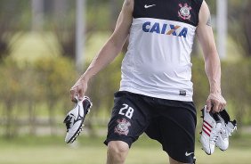 Durante o treino desta tarde no CT Joaquim Grava, no Parque Ecolgico do Tiete. O prximo jogo da equipe ser domingo, 17/02, contra o Palmeiras, no estdio do Pacaembu, vlido pela 8 rodada do Campeonato Paulista de 2013