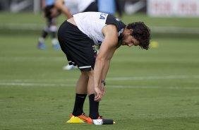 Durante o treino desta tarde no CT Joaquim Grava, no Parque Ecolgico do Tiete. O prximo jogo da equipe ser domingo, 17/02, contra o Palmeiras, no estdio do Pacaembu, vlido pela 8 rodada do Campeonato Paulista de 2013