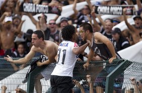 Durante a partida entre Corinthians x Palmeiras realizada esta tarde no estdio do Pacaembu, jogo vlido pela 8 rodada do Campeonato Paulista de 2013