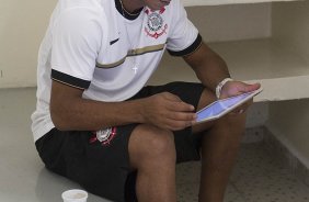 Nos vestirios antes da partida entre Corinthians x Palmeiras realizada esta tarde no estdio do Pacaembu, jogo vlido pela 8 rodada do Campeonato Paulista de 2013