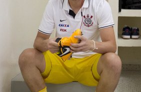 Nos vestirios antes da partida entre Corinthians x Palmeiras realizada esta tarde no estdio do Pacaembu, jogo vlido pela 8 rodada do Campeonato Paulista de 2013