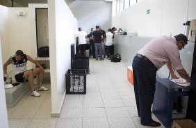 Nos vestirios antes da partida entre Corinthians x Palmeiras realizada esta tarde no estdio do Pacaembu, jogo vlido pela 8 rodada do Campeonato Paulista de 2013
