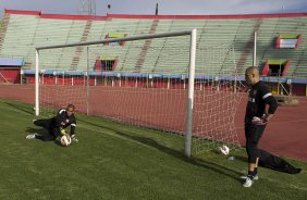 Durante o treino esta tarde no Estadium Felix Capriles, em Cochabamba. O prximo jogo da equipe ser quarta-feira, 20/02, contra o San Jos, na cidade de Oruro/Bolivia, primeiro jogo da fase de classificao da Copa Libertadores de Amrica 2013