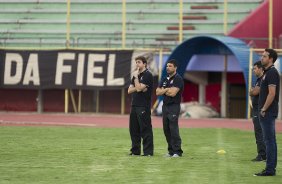 Durante o treino esta tarde no Estadium Felix Capriles, em Cochabamba. O prximo jogo da equipe ser quarta-feira, 20/02, contra o San Jos, na cidade de Oruro/Bolivia, primeiro jogo da fase de classificao da Copa Libertadores de Amrica 2013