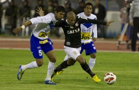 Durante a partida entre San Jos/Oruro/Bolivia x Corinthians/Brasil realizada esta noite no estdio Jesus Bermudez, na cidade de Oruro/Bolivia, primeiro jogo da fase de classificao da Copa Libertadores de Amrica 2013