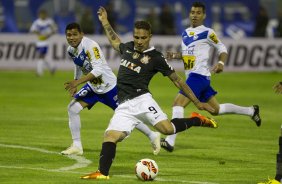 Durante a partida entre San Jos/Oruro/Bolivia x Corinthians/Brasil realizada esta noite no estdio Jesus Bermudez, na cidade de Oruro/Bolivia, primeiro jogo da fase de classificao da Copa Libertadores de Amrica 2013