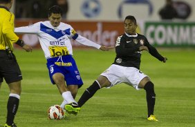 Durante a partida entre San Jos/Oruro/Bolivia x Corinthians/Brasil realizada esta noite no estdio Jesus Bermudez, na cidade de Oruro/Bolivia, primeiro jogo da fase de classificao da Copa Libertadores de Amrica 2013