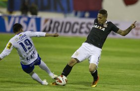 Durante a partida entre San Jos/Oruro/Bolivia x Corinthians/Brasil realizada esta noite no estdio Jesus Bermudez, na cidade de Oruro/Bolivia, primeiro jogo da fase de classificao da Copa Libertadores de Amrica 2013