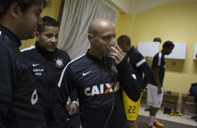 Nos vestirios antes da partida entre San Jos/Oruro/Bolivia x Corinthians/Brasil realizada esta noite no estdio Jesus Bermudez, na cidade de Oruro/Bolivia, primeiro jogo da fase de classificao da Copa Libertadores de Amrica 2013