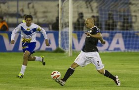 Durante a partida entre San Jos/Oruro/Bolivia x Corinthians/Brasil realizada esta noite no estdio Jesus Bermudez, na cidade de Oruro/Bolivia, primeiro jogo da fase de classificao da Copa Libertadores de Amrica 2013