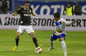 Durante a partida entre San Jos/Oruro/Bolivia x Corinthians/Brasil realizada esta noite no estdio Jesus Bermudez, na cidade de Oruro/Bolivia, primeiro jogo da fase de classificao da Copa Libertadores de Amrica 2013