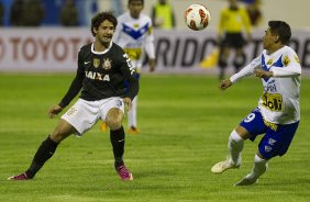 Durante a partida entre San Jos/Oruro/Bolivia x Corinthians/Brasil realizada esta noite no estdio Jesus Bermudez, na cidade de Oruro/Bolivia, primeiro jogo da fase de classificao da Copa Libertadores de Amrica 2013