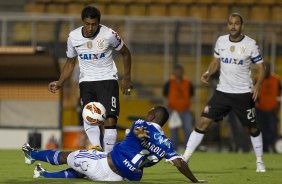 Durante a partida entre Corinthians/Brasil x Millionarios/Colmbia, realizada esta noite no estdio do Pacaembu, segundo jogo da fase de classificao da Copa Libertadores de Amrica 2013