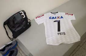 Nos vestiários antes da partida entre Corinthians/Brasil x Millionarios/Colômbia, realizada esta noite no estádio do Pacaembu, segundo jogo da fase de classificação da Copa Libertadores de América 2013