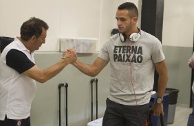 Nos vestiários antes da partida entre Corinthians/Brasil x Millionarios/Colômbia, realizada esta noite no estádio do Pacaembu, segundo jogo da fase de classificação da Copa Libertadores de América 2013