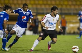 Durante a partida entre Corinthians/Brasil x Millionarios/Colmbia, realizada esta noite no estdio do Pacaembu, segundo jogo da fase de classificao da Copa Libertadores de Amrica 2013