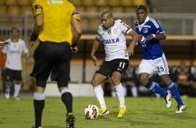 Durante a partida entre Corinthians/Brasil x Millionarios/Colmbia, realizada esta noite no estdio do Pacaembu, segundo jogo da fase de classificao da Copa Libertadores de Amrica 2013