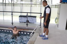 Durante o treino desta tarde no CT Joaquim Grava, no Parque Ecológico do Tiete. O próximo jogo da equipe será domingo, 03/03, contra o Santos, no Morumbi jogo válido pela 10ª rodada da Campeonato Paulista 2013