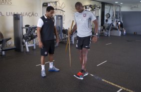 Durante o treino desta tarde no CT Joaquim Grava, no Parque Ecológico do Tiete. O próximo jogo da equipe será domingo, 03/03, contra o Santos, no Morumbi jogo válido pela 10ª rodada da Campeonato Paulista 2013