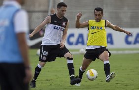 Durante o treino desta tarde no CT Joaquim Grava, no Parque Ecolgico do Tiete. O prximo jogo da equipe ser domingo, 03/03, contra o Santos, no Morumbi jogo vlido pela 10 rodada da Campeonato Paulista 2013