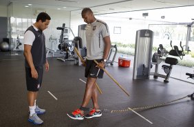 Durante o treino desta tarde no CT Joaquim Grava, no Parque Ecológico do Tiete. O próximo jogo da equipe será domingo, 03/03, contra o Santos, no Morumbi jogo válido pela 10ª rodada da Campeonato Paulista 2013