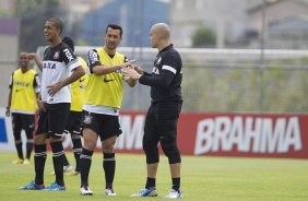 Durante o treino desta manh no CT Joaquim Grava, no Parque Ecolgico do Tiete. O prximo jogo da equipe ser amanh, domingo, 03/03, contra o Santos, no Morumbi jogo vlido pela 10 rodada da Campeonato Paulista 2013