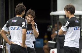 Durante o treino desta manhã no CT Joaquim Grava, no Parque Ecológico do Tiete. O próximo jogo da equipe será amanhã, domingo, 03/03, contra o Santos, no Morumbi jogo válido pela 10ª rodada da Campeonato Paulista 2013