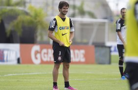 Durante o treino desta manh no CT Joaquim Grava, no Parque Ecolgico do Tiete. O prximo jogo da equipe ser amanh, domingo, 03/03, contra o Santos, no Morumbi jogo vlido pela 10 rodada da Campeonato Paulista 2013