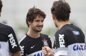 Durante o treino desta manh no CT Joaquim Grava, no Parque Ecolgico do Tiete. O prximo jogo da equipe ser amanh, domingo, 03/03, contra o Santos, no Morumbi jogo vlido pela 10 rodada da Campeonato Paulista 2013