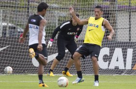 Durante o treino desta manh no CT Joaquim Grava, no Parque Ecolgico do Tiete. O prximo jogo da equipe ser amanh, domingo, 03/03, contra o Santos, no Morumbi jogo vlido pela 10 rodada da Campeonato Paulista 2013