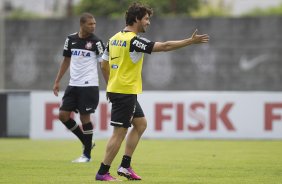 Durante o treino desta manhã no CT Joaquim Grava, no Parque Ecológico do Tiete. O próximo jogo da equipe será amanhã, domingo, 03/03, contra o Santos, no Morumbi jogo válido pela 10ª rodada da Campeonato Paulista 2013
