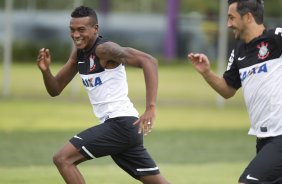 Durante o treino desta manh no CT Joaquim Grava, no Parque Ecolgico do Tiete. O prximo jogo da equipe ser amanh, domingo, 03/03, contra o Santos, no Morumbi jogo vlido pela 10 rodada da Campeonato Paulista 2013