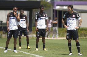 Durante o treino desta manh no CT Joaquim Grava, no Parque Ecolgico do Tiete. O prximo jogo da equipe ser amanh, domingo, 03/03, contra o Santos, no Morumbi jogo vlido pela 10 rodada da Campeonato Paulista 2013