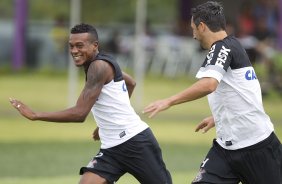 Durante o treino desta manh no CT Joaquim Grava, no Parque Ecolgico do Tiete. O prximo jogo da equipe ser amanh, domingo, 03/03, contra o Santos, no Morumbi jogo vlido pela 10 rodada da Campeonato Paulista 2013